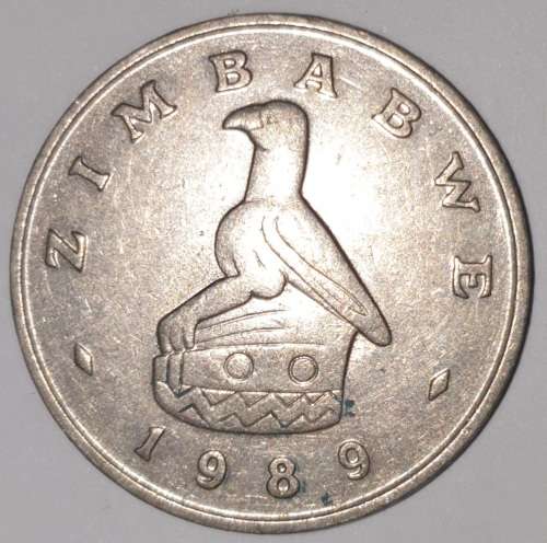 1989 - 50 CENT COIN - ZIMBABWE - (Copper-Nickel)